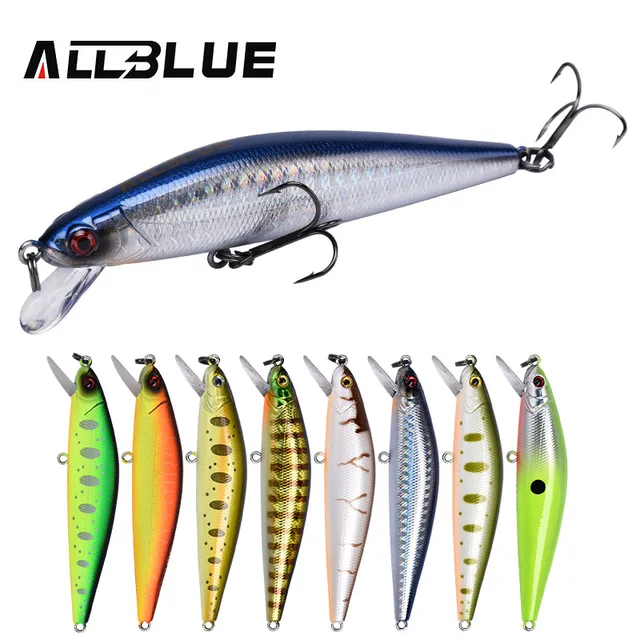 US $3.08 ALLBLUE SABO 90F Fishing Lure 90mm 11g Floating Jerkbait Minnow Wobbler Depth 0.5-1m Bass Pike Bait