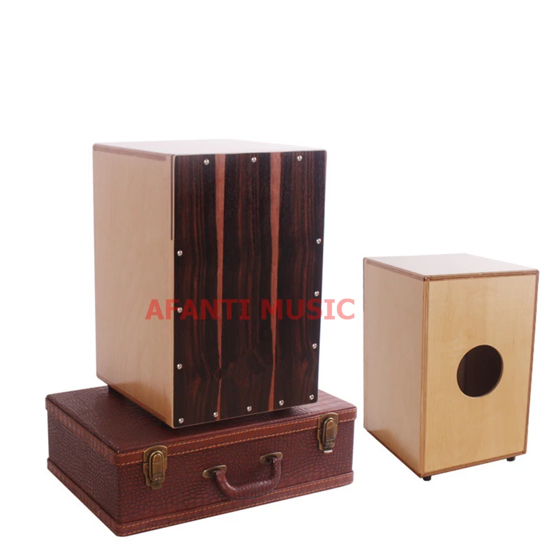 Afanti Music Rosewood / Birch Wood / Natural Cajon Drum (KHG-157)