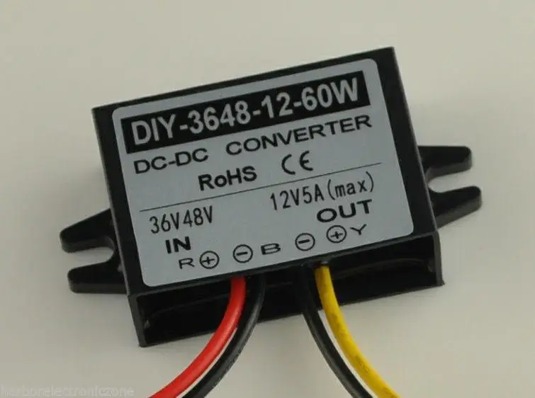 Converter DC 24V 36V 48V 60V (20V-60V) to 12V 5A DC-DC Step Down Buck Module Car Converter DC 24V 36V 48V 60V (20V-60V) to 12V 5A DC-DC Step Down Buck Module Car