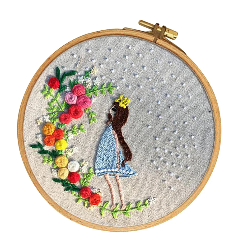 Princess Pattern DIY Handmade Embroidery Sampler Kit For Beginners Craft