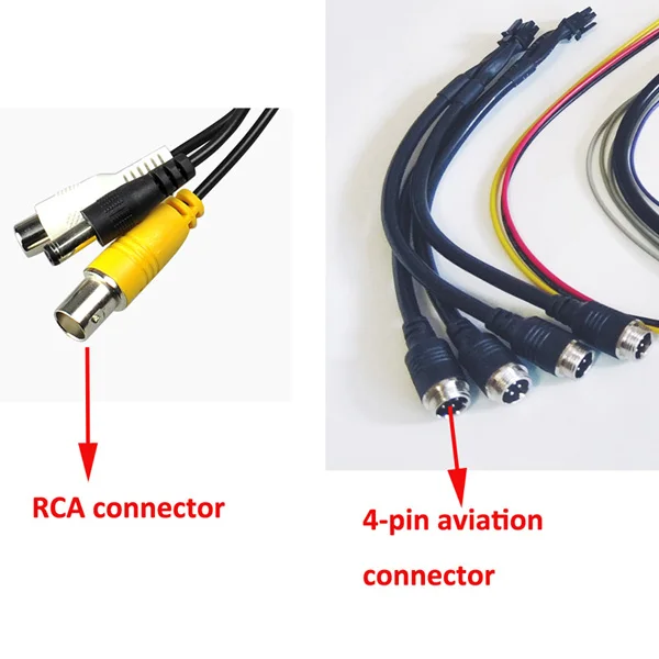 RCA and 4-pin connector