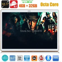 2017 El Más Nuevo de 10 pulgadas Tablet PC Android 6.0 Octa Core 4 GB RAM 32 GB ROM 5.0MP GPS 4G LTE 10.1 Phablet
