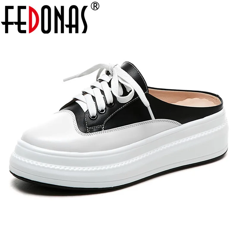 

FEDONAS Quality Women Mixed Colors Cross-Tied Flats 2020 Spring Summer Round Toe Sports Shoes Woman Concise Basic Casual Shoes