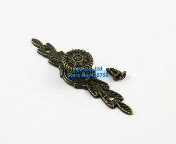 

20 Pieces Antique Brass Furniture Handle Cabinet Knob Jewelry Box Handle Knob Drawer Pull / 64x14mm