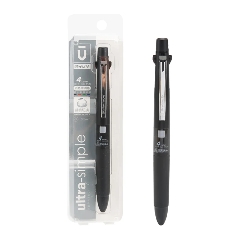 

M&G U Series Press Ballpoint Pen Multicolor ABPH3501 Four-color Ballpoint Pen 0.5mm 1PCS