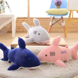 Один кусок Средний размер Творческий Плюшевые игрушки акула Симпатичные мягкие Акула кукла подарок около 70 см