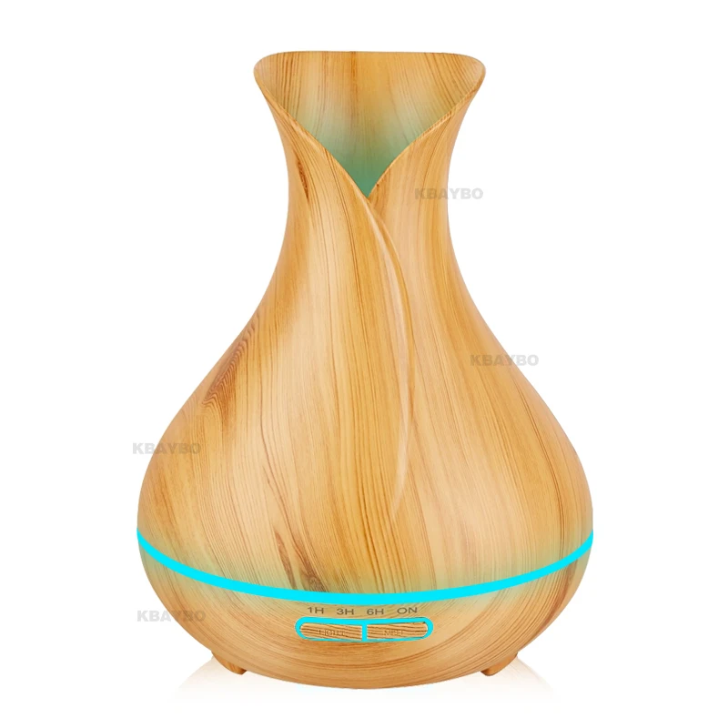 

NAGOMI Wooden 400ml Air Humidifier Aroma Essential Oil Diffuser Ultrasonic with Grain electric LED Lights aroma N30C