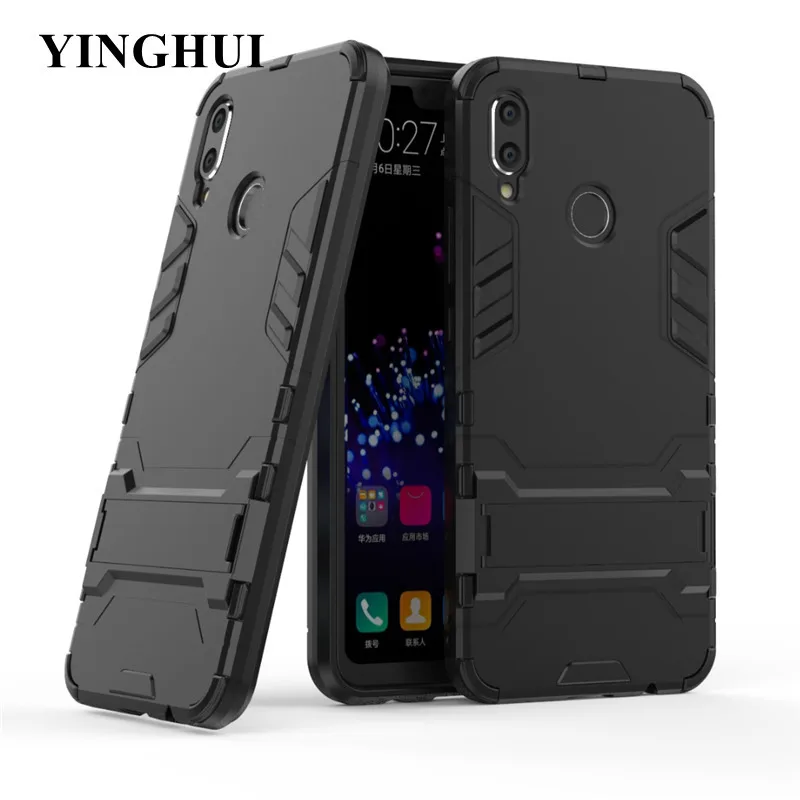 Броня для Coque Case на huawei P Smart Plus 6 3 Чехлы Nova 3i + Задняя пластиковая силиконовая