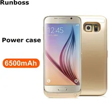 Runboss для Samsung Galaxy S6 Мощность чехол 6500 мА/ч, Перезаряжаемые Батарея зарядки чехол для S6 G9200