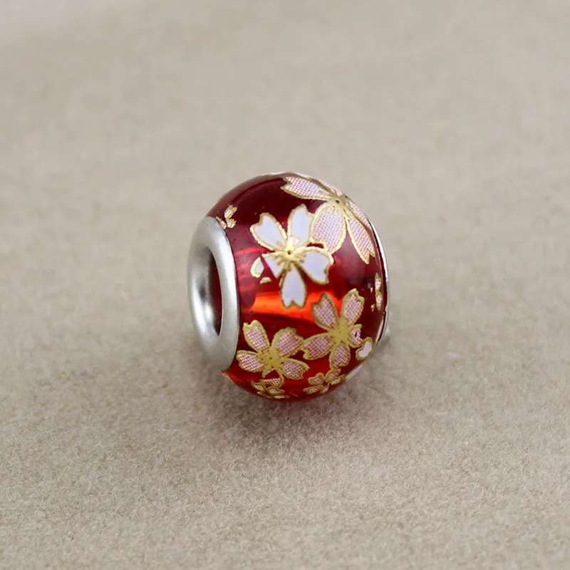 Оригинальный розничная Мода 6 Цвет Стекло Бусины Талисманы Fit Pandora Браслеты