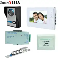 Smartyiba 7 ''проводной Цвет телефон видео домофон видео дверной звонок комплект ИК система Открытый с CCD Камера 1 экран + 1 Камера