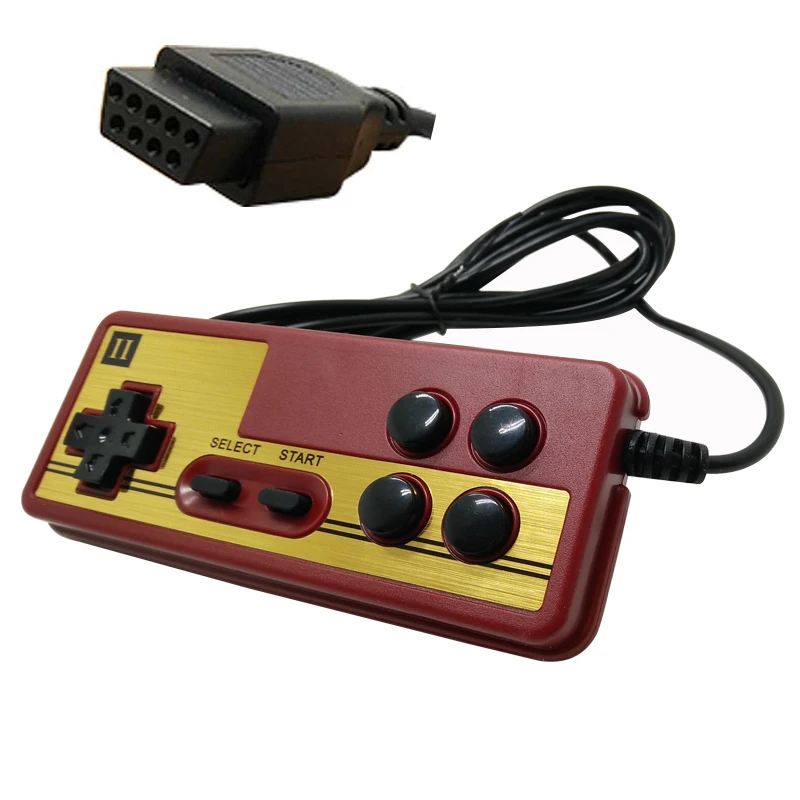 

9 Pin Backup Game Controller for Console Games 8bit TV GAME PLAYER FC red and white machine handle special game handle