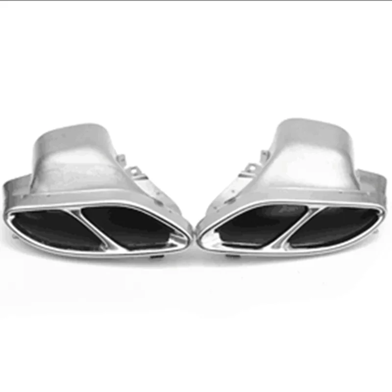 

2x Exhaust tips For Mercedes W212 AMG W192 W166 Chrome Twin Tail Pipe Exhaust Muffler Tips Benz E200 E300 E350 E250 E63 #PDK642