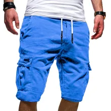 Men's Sport Pure Color Bandage Casual Loose Sweatpants Drawstring Shorts Pant Summer Shorts Men Beach Shorts Trousers
