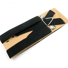 Взрослый черный 4 клип плюс длинные мужские подтяжки