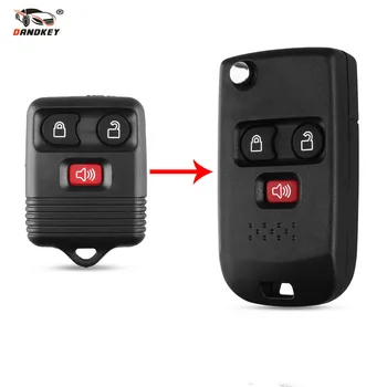 

DANDKEY10ps Folding Car Remote Flip Key Shell Fob For Ford Mercury Mazda 3 Buttons Switchblade Modify Case Cover 2001-2011