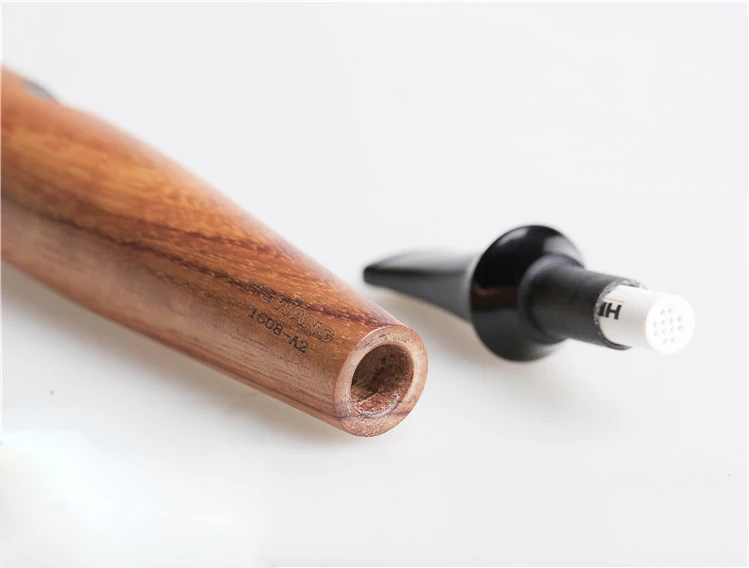 Ebony табачная труба стиль, акриловая изогнутая ручка smkoing труба 132*24 мм