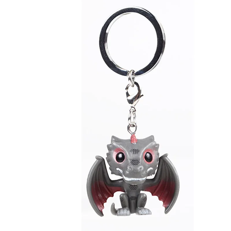 

Game Thrones Key Chain Dragon Action Figure Keychain Model Key Ring