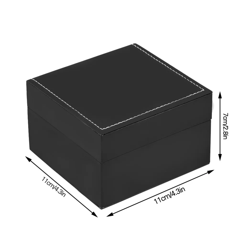 Черная прочная коробка для одной пары часов из искусственной кожи подарок для браслета браслет ювелирные изделия мужские часы коробки держатель