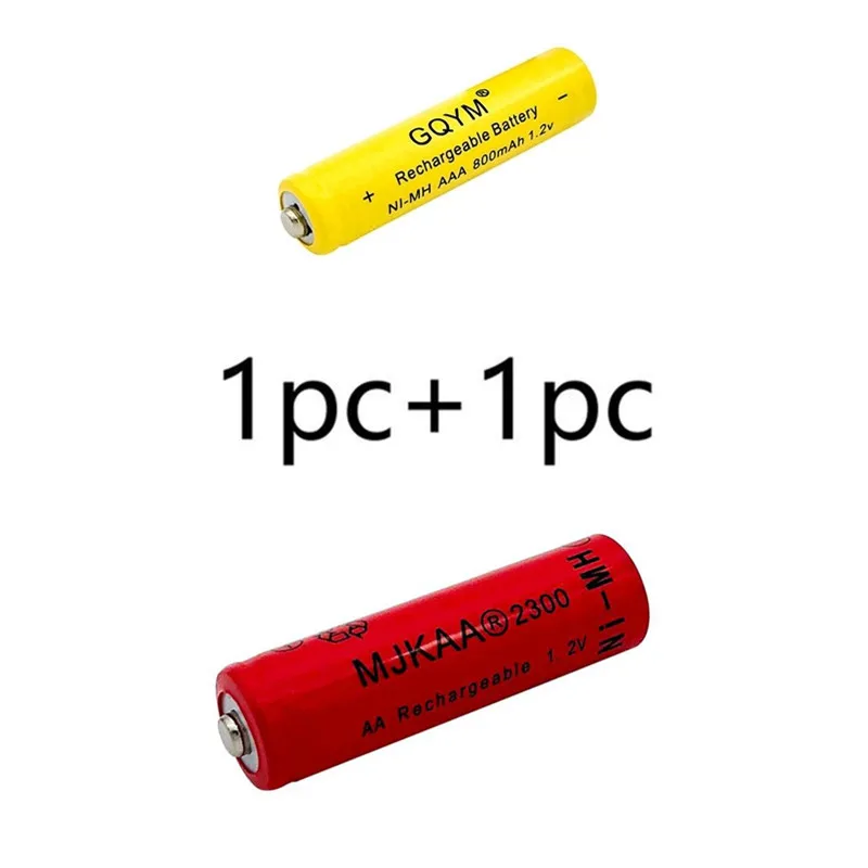 20 шт. AA red 2300mAh Ni-MH аккумуляторы+ 20 шт AAA 800mAh Аккумуляторы - Цвет: 1pc and 1pc