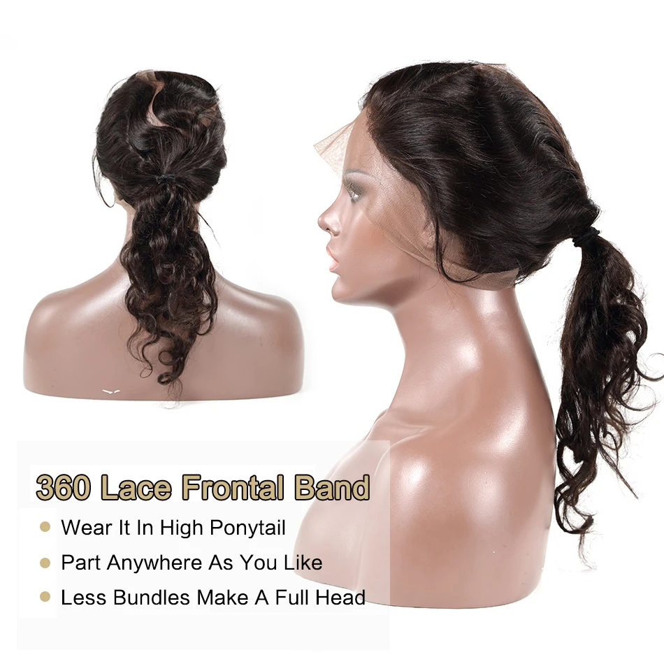 

Instaone 360 Lace Frontal Closure Brazilian Body Wave Virgin Hair Natural Hairline With Baby Hair 100% Human Hair Free Shipping