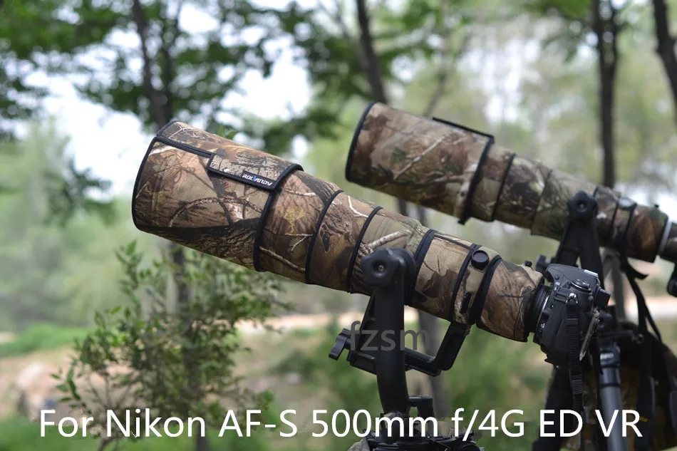 ROLANPRO камера объектив пальто камуфляж, для Nikon AF-S 500 мм f/4G ED VR(I и II) объектив защитный чехол кожух для оружия