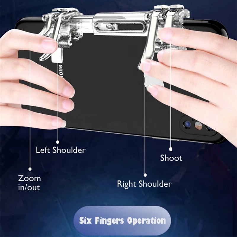 10 Pair PUBG Mobile Phone Games Controller Metal Key Trigger Button L1R1 Fire Joystick Shooter Game Gamepad For IOS Android 10 Pair PUBG Mobile Phone Games Controller Metal Key Trigger Button L1R1 Fire Joystick Shooter Game Gamepad For IOS Android