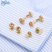 VAGULA Gemelos espárragos en 6 uds Set Top de oro de lujo-color nudo esmoquin Collar Stud conjunto Bonito Spinki Gemelos 263
