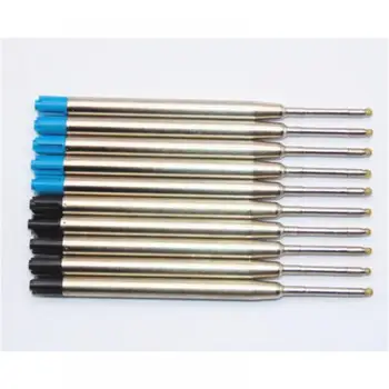 

10Pcs/Set Fine Ballpoint Pen Refills Smooth Ink 0.5mm Blue/ Black Ink Refill Medium for Cross Style HOT