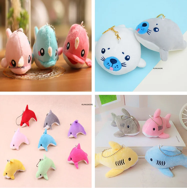 

Multi-Sizes 5cm - 18cm plush Toys , Kawaii Dolphin Plush Stuffed toys , Key Chain Gift dolphin shark animals Plush stuffed toys