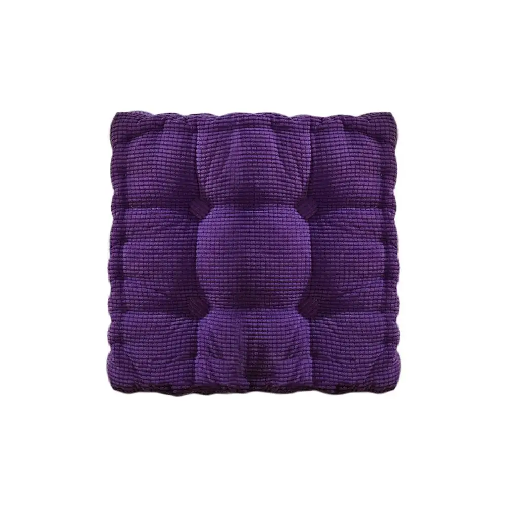 purple Новая кукурузная одноцветная подушка для обеденного стула квадратная подушка утолщенная офисная Бархатная подушка обивка татами коврик стул - Цвет: purple