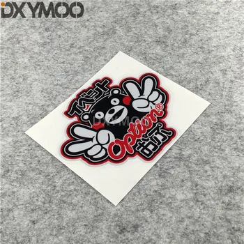

Car Styling Vinyl Decal Japanese Cute Bear Option KUMAMON Motorcycle Bike Helmet Sticker Waterproof 13x11cm