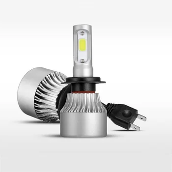 

2Pcs LED COB Chip H7 Car Headlight Bulb 6500K 360 Degree DC 9-32V Aviation Aluminum Automotive Headlamp Bulb Auto Light Bulb