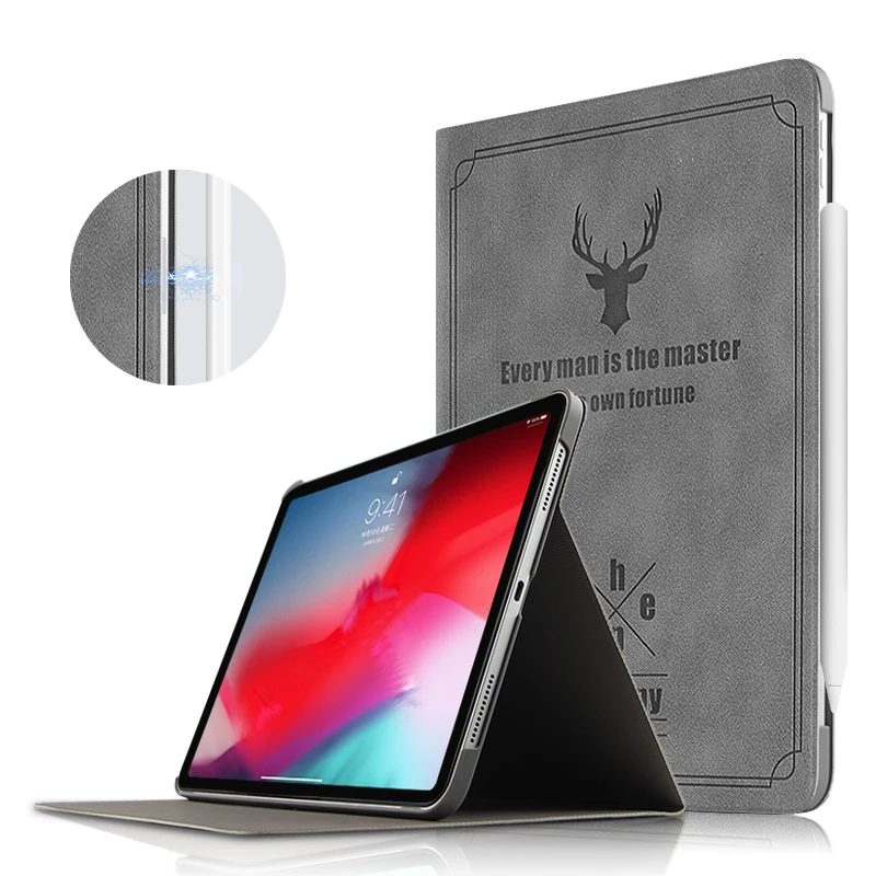

New Fashion Case Flip Utra Thin PU Leather Case For APPLE iPad PRO 2018 Cover 12.9" Sleep Smart For Anti-fall sleeve Shell Skin