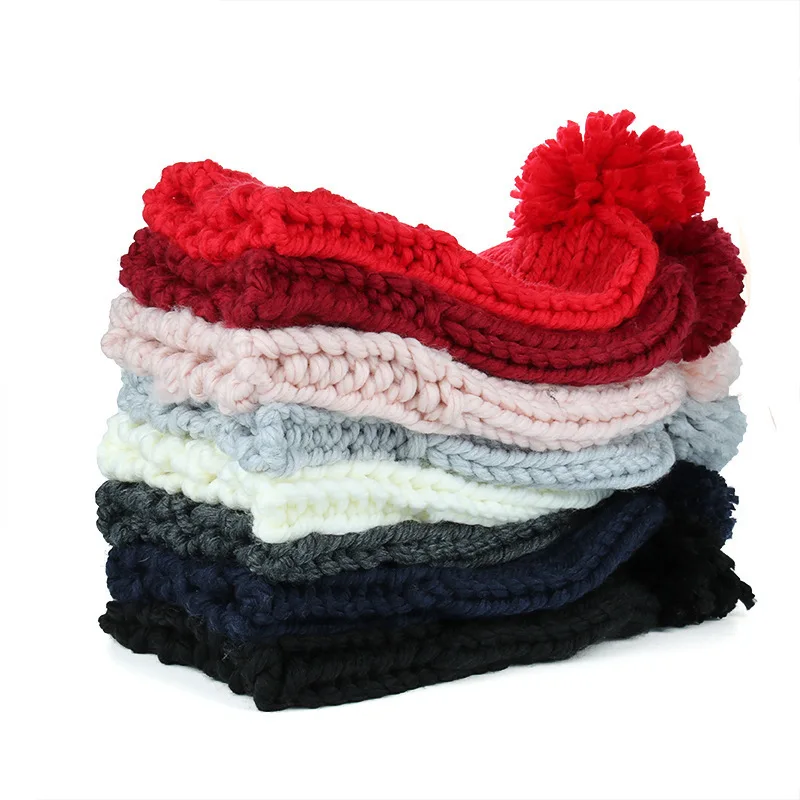 JAMONT Фирменная новинка зимние шапочки теплые tuque Шляпа Унисекс теплые мягкие Череп вязание кепки шапки грубой вязаный крючком кепки s
