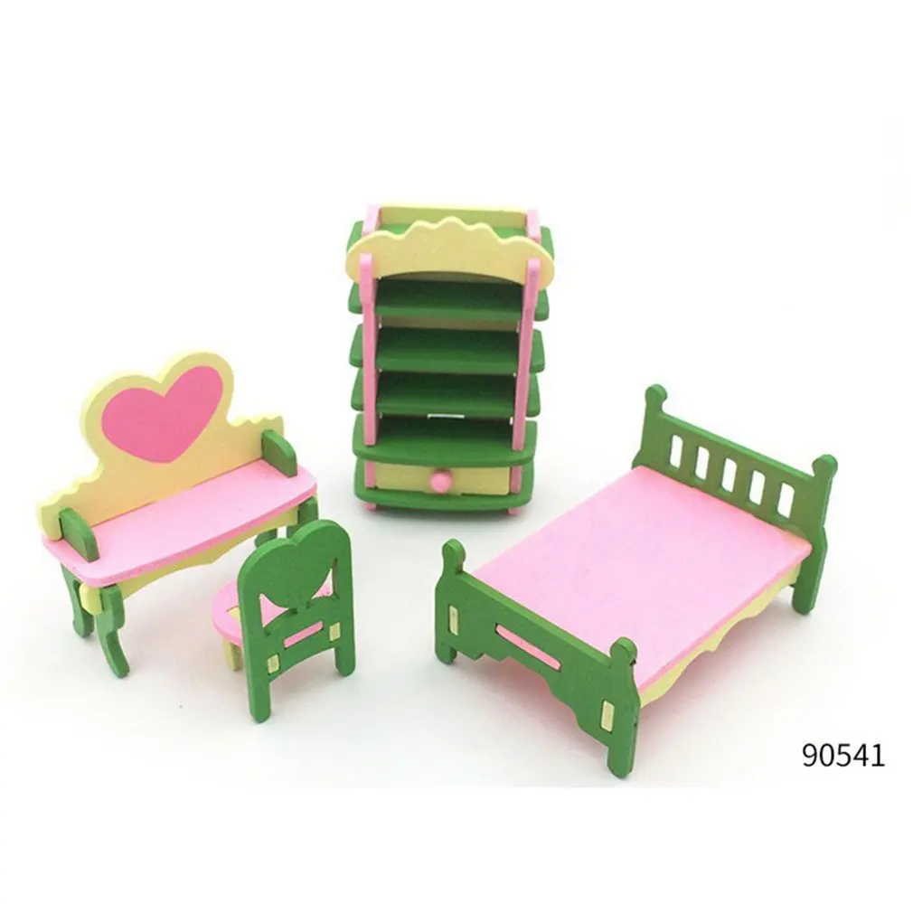 

Kids Pretend Role Play House Miniature Wooden Furniture Toy Set Kitchen Babies Living Room Mini Ornaments Toys Kit Birthday Gift