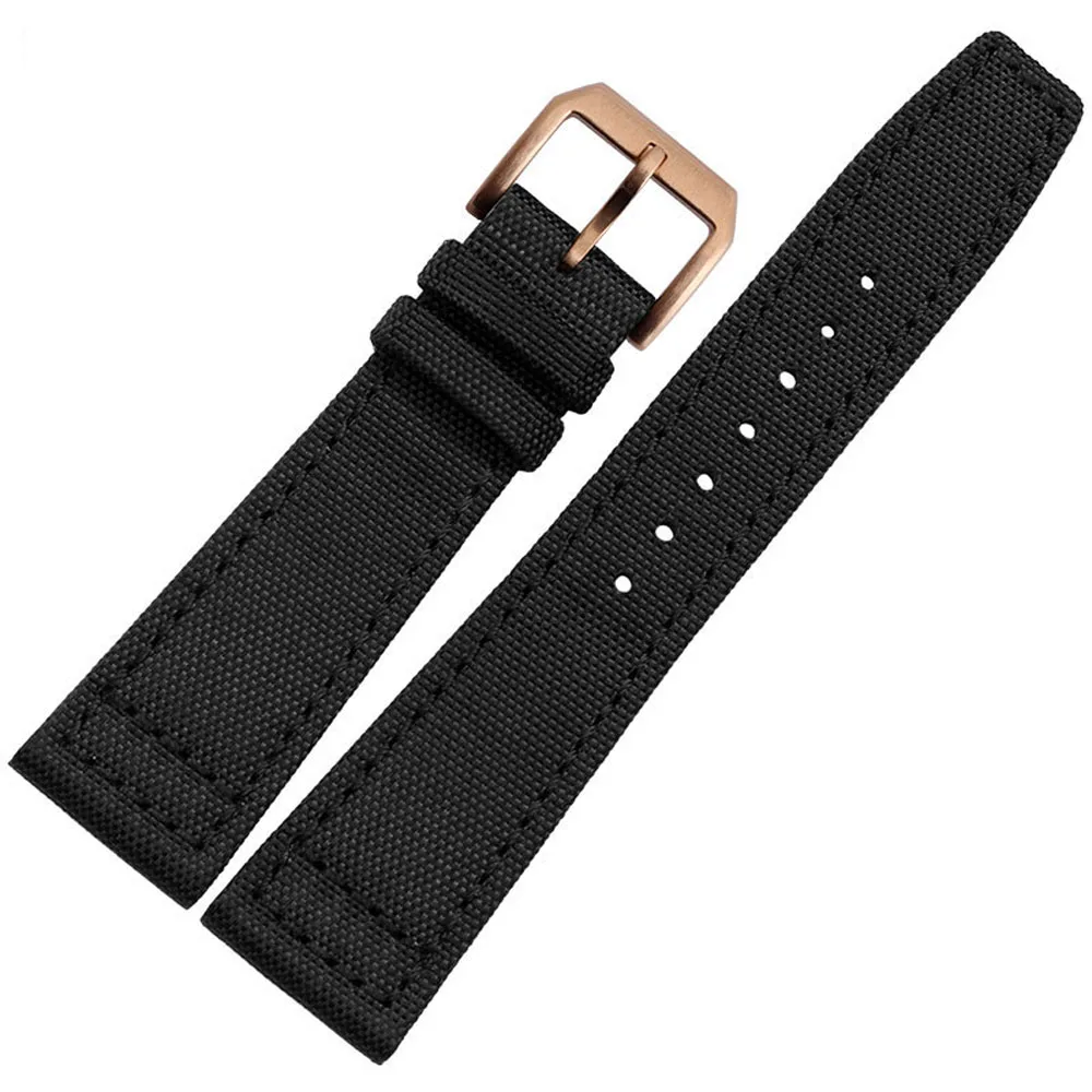 

NL01 20 mm/21 mm/22 mm Black Waterproof Canvas Watch band Of Stainless Steel Buckle Nylon Strap Free Shipping