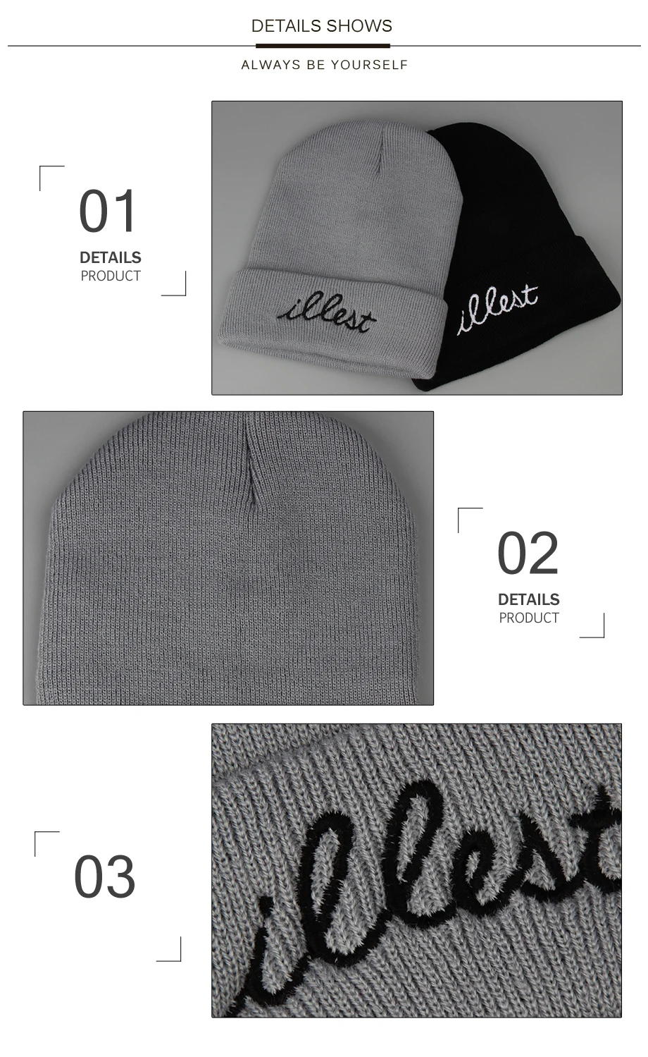 4ADK Unisex Beanies For Men Women Casual Simple Design Embroidery Words Winter Brand Fashion High Quality Knitted Hat