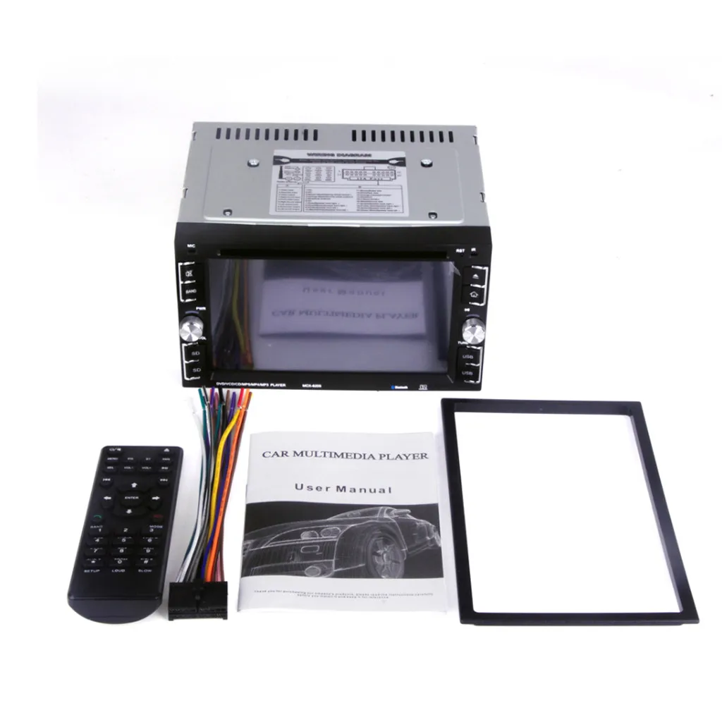 

2019 For6.5 Double 2DIN Car Stereo CD DVD Player Bluetooth USB SD AM FM TV Radio Voiture Auto Adapter Dropshipping Screen