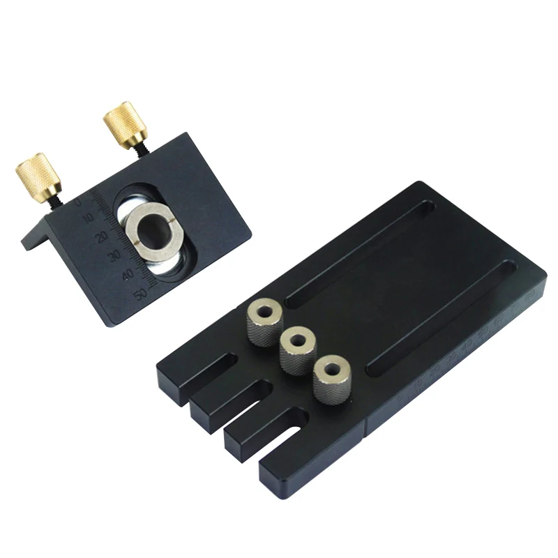 

Hole Drill Guide Dowel Jig Set with Drilling Bits & Depth Stop Collar Woodworking Locator Tools Grinding Machine Dremel