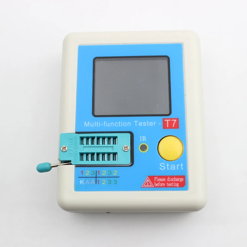 Online 2017 neueste LCR T7 ESR Meter Transistor Tester Diode Triode Kapazität Mos Transistor Tester + FALL (Haben Batterie)