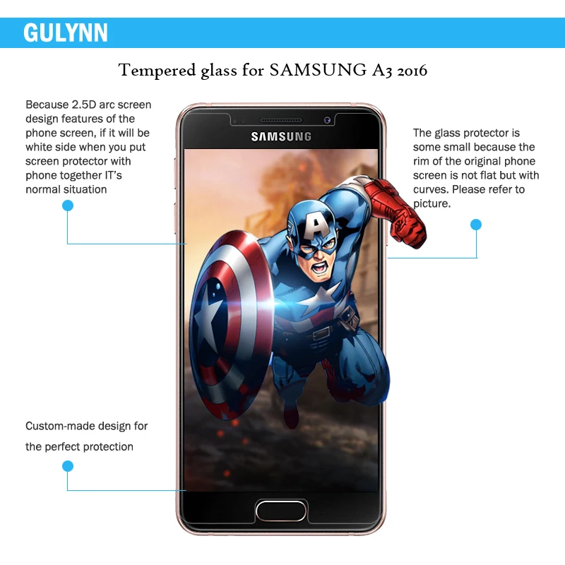 Закаленное стекло премиум класса 0 26 мм 2.5D для Samsung Galaxy A3 A5 A7 J1 J2 J3 J5 J7 2016 2017 Защитная