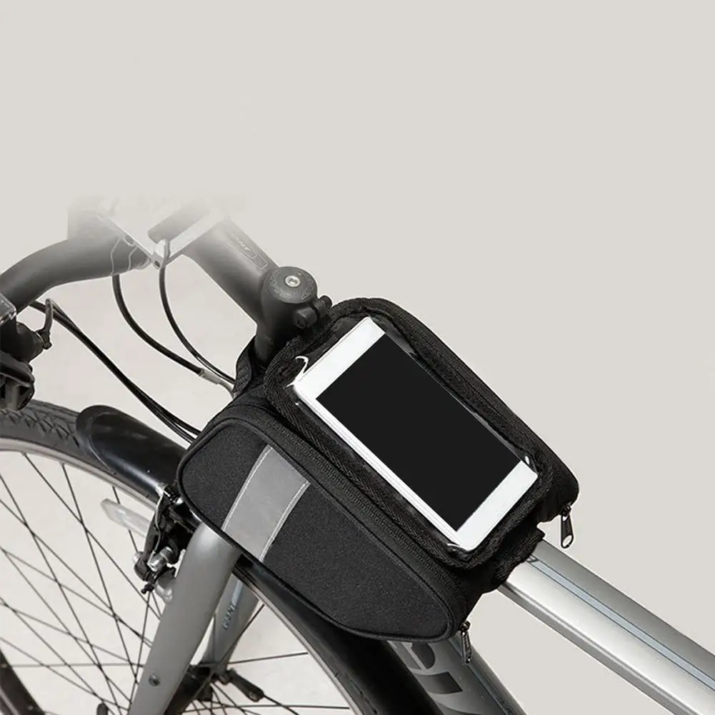 Waterproof Bike Bag Frame Front Head Top Tube Cycling Bag Double IPouch