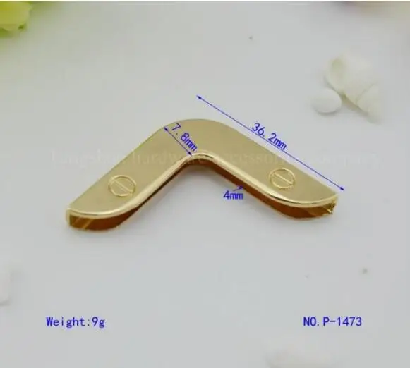 

(10 pcs/lot) metal tape sealing side Angle of clasp hardware DIY leather handbags accessories women fashion bags metal bead