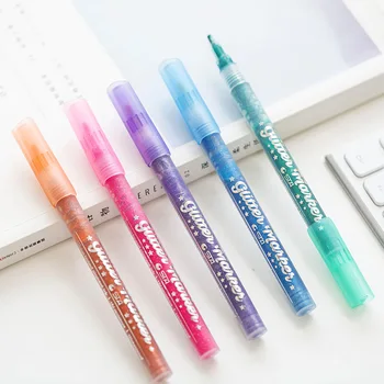 

12 Glitter color marker pen Blingbling 1mm micron tip pigment ink drawing pens Healthy drawing gifts School Art supplies FB848
