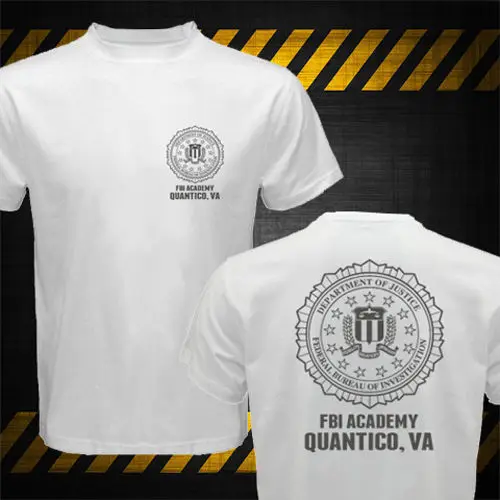 New United States Fbi Academy Quantico Va Police 2019 100% Cotton Top Quality Funny O Neck Cartoon T Shirts | Мужская одежда
