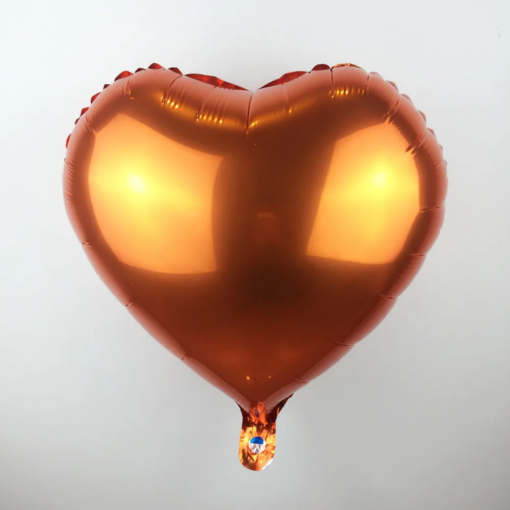 

XXPWJ Free shipping 1 pcs new five-pointed star heart orange aluminum balloon children's toys party balloon wholesale