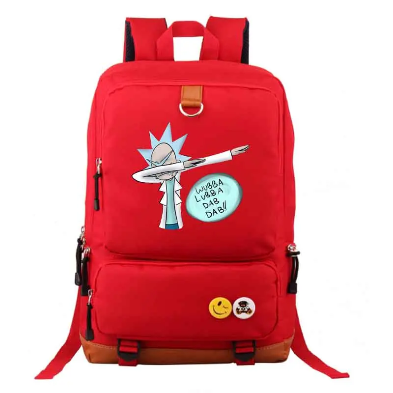 style3 red Рик и Морти Рик Санчез dab школьная сумка, холщовые рюкзаки, школьный рюкзак, рюкзак для путешествий, повседневный рюкзак - Цвет: style3 red