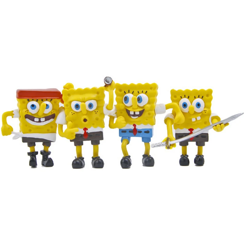 7pcs/lot Spongebob Figure Toys Doll Sponge Bob Cosplay PVC Action Figures Toy Anime Classic Kids for Boys Girls Gift|toys anime|figure toyaction