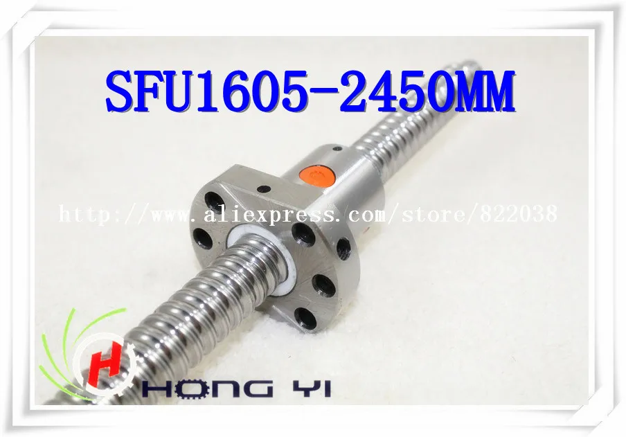 1 X SFU1605 Ball screw L = 2450mm + 1pcs Ballscrew Ballnut for CNC and BK/BF12 standard processing 1 X SFU1605 Ball screw L = 2450mm + 1pcs Ballscrew Ballnut for CNC and BK/BF12 standard processing